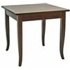 Mar.c.a. Design - Tavolo Rettangolare Fisso da 80 o 90 cm con Gambe a Sciabola - Tavolo in Legno Massello - Arte Povera Made in Italy (Noce Scuro, 80x80x78H)
