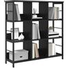 SKTQYQO Libreria Rovere Nero 102 x 32 x 104,5 cm Legno Multistrato