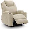 MCombo M MCommbo Poltrona relax elettrica Poltrona massaggiante Poltrona TV Funzione reclinabile Riscaldamento a vibrazione Nuovo modello 7061 (Tessuto-Beige)