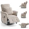 Asukale Poltrona relax elettrica con 2 motori, colore: beige