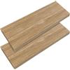 Casaria 2x Mensola da Parete Sospesa Bianca Staffa 50-110 cm Capacità 15 kg Cucina Ufficio Bagno Scaffale Ripiano 70 cm