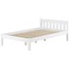 Erst-Holz®Solido letto classico bianco 120x200 in Pino massello con doghe rigide 60.38-12W