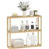 HOMCOM Scaffale in Bambù Regolabile 3 Livelli 60x15x54 cm