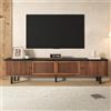 MSMOK 190 x 35 x 45 cm (lunghezza x larghezza x altezza). Mobile TV moderno, pannello, cabinet TV basso. Due ante scorrevoli, due ante a griglia, design unico.