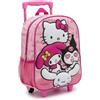 CERDÁ LIFE'S LITTLE MOMENTS Zaino trolley Hello Kitty con ruote | Zaino trolley con ruote e manico telescopico, scomparto con cerniera e tasca laterale in rete, 10 L