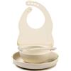 Nattou Set 4 pezzi pappa con bavaglino in siliconeargilla con stelline- nattou