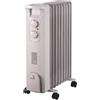 Dedra Radiatore olio con ventilazione DESCON 2000 W + 400 W, riscaldatore per riscaldamento supplementare, termostato, controllo della temperatura, ventilatore, ruote per trasporto, protezione contro