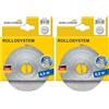Schellenberg 36102 Cintino per tapparelle avvolgibili 23 mm x 6 m - sistema Maxi, cinghia tapparella grigio (Confezione da 2)