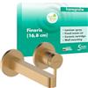 hansgrohe Finoris - Rubinetto lavabo a incasso per montaggio a parete, Miscelatore lavabo risparmio idrico (EcoSmart) con bocca di erogazione 168 mm, bronzo spazzolato, 76051140