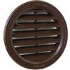 La Ventilazione T10M Griglia di Ventilazione Tonda in Plastica Marrone, da Incasso. Diametro 120 mm