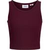 JJXX Jack & Jones Jxfallon STR SL Rib Top Jrs Noos, Cabernet, S