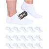 POPYS® 15 Paia Calzini Corti uomo di Cotone | Calzini corti donna | calzini donna | calzini uomo | fantasmini uomo | fantasmini donna. (IT, Numero, 40, 46, Regular, Regular, 15 Paia Bianco)