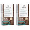 BIOCLIN Bio-Colorist Colorazione Permanente Capelli Biondo Scuro Dorato Rame 6.34 - Senza Ammoniaca - Con Olio di Argan - Copertura Capelli Bianchi - Colore Naturale e Brillante (Confezione da 2)