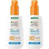 Garnier Ambre Solaire Advanced Sensitive Kids Ceramide Protect Spray SPF50+, 150 ml (Confezione da 2)