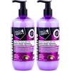 Real Natura - Shampoo Sem Sal Pro-Lisos Anti Frizz Argan - 500 ml - Capelli Lisci e Senza Crespo (Confezione da 2)