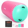 VEVOR Rullo a Barile Gonfiabile per Ginnastica Yoga 120x75 cm Colore Rosa