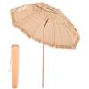 VEVOR Ombrellone da Spiaggia in Paglia 2743 mm Inclinabile, Ombrellone da Esterno Spiaggia Giardino Stile Hawaiano di Paglia in PP Pieghevole Parasole di Paglia per Cortile Piscina Giardino