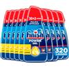 Finish Power Gel, Detersivo per Lavastoviglie Liquido, 320 lavaggi, 10 confezioni da 30+2 lavaggi, Limone, Pulizia Efficace, Azione Sgrassante