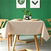 FANSU Tovaglia Plastificata PVC Cerata, Tinta Unita Tovaglie Rettangolare Impermeabile Antimacchia Facile da Pulire Copritavolo per Decorazioni Soggiorno Cucina Giardino (90x90cm,Giallo Crema)