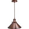LEDSone Lampadario da soffitto moderno vintage color rame con attacco E27 + filo elettrico a 3 conduttori da 2 m e attacco a soffitto