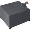 moismk Copri Pouf Elasticizzato Quadrato 90 x90 75x75, Copripoggiapiedi 50x50 100x100 Grande Lavabile e Rimovibile Cover, Morbida e Protettiva per Poggiapiedi e Sgabelli(Grigio scuro,90x90x50cm)