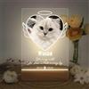 Shangyue Cornici per foto acriliche personalizzate per animali domestici personalizzati Luce notturna per cani e gatti Lampada commemorativa per foto (4)