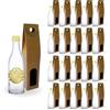 Espirito Rebelde Set 20 Mini Bottiglie di Vetro 50 ml (5 cl) con Tappo a Vite Dorato + Scatola - Bomboniere per Liquore e Amaro | Matrimonio | Espirito Rebelde