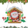 MWOOT DIY Natale Pittura Diamante Pendente, Babbo 5D Strass Diamond Art Painting Appendere Ornamenti con Catena, Christmas Pendant Kit per Principianti Porta Parete Finestra Hanging Decorazione
