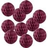 PATIKIL 10 Pezzi 6 Pompon Di Carta Velina Decorazioni Appese A Borgogna | Forma Di Fiori, Per Feste Compleanno Matrimonio, Sfondi Per Casa
