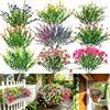 Vndnsy 22 fasci di fiori artificiali resistenti ai raggi UV, nessuna manutenzione che sbiadiscono, con arbusti finti in plastica, piante per esterni, casa, interni, portico, finestra, cortile, casa