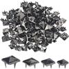 GORGECRAFT 200pz 4 Misure Borchie Quadrate in Metallo Punte A Forma di Piramide Borchie A Testa di Chiodo Punk in Pelle Canna di Fucile Rivetti Punte Quadrate A Quattro Ganasce con Punteruolo Jeans