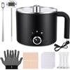 Euakee Fusore di Cera per Realizzare Candele, 1.8L Fonditore di Cera Elettrico,Kit per la Creazione di Candele con stoppini, adesivo per stoppini, centrastoppino, cucchiaino mescolatore
