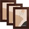 Velora Home&Living VELORA H&L Set da 3 Cornici Foto Marroni 15 x 23 cm - Cornici in Legno con Plexiglass Trasparente, Portafoto da Parete, Cornici per Poster, Fotografie, Puzzle, Diplomi e Certificati