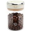 XRVRILE Barattolo per caffè sottovuoto ermetico, 1,1 l, con valvola di scarico e indicazione della data, contenitore per chicchi di caffè in vetro di alta qualità, per chicchi di caffè, polvere, tè, noci