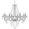 Ridgeyard Barocco Soggiorno Lampadario in Cristallo,Moderno 8 Bar E14 Trasparente Vetro Cristallo K9 Lampadario a Pampilla Lampada da Soffitto con Catena Regolabile per Camera, Soggiorno, Sala da
