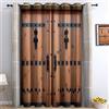 Generic Tende Oscuranti per Interni Porta In Legno Vintage In Metallo Tende Isolate, Adatte a Camere da Letto, Soggiorni, con Occhielli, 2 Pezzi, 117 x 229 cm, Cachi