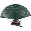 Generic Ventaglio pieghevole a mano, ventaglio manuale intagliato in bambù vuoto, ventaglio portatile con nappe per decorazione da parete/matrimonio (Verde - Stile B)