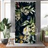 Hopomoon Tenda da doccia Artistic Floral - Stile dipinto a mano Decorazione per il bagno Tessuto in poliestere impermeabile 180 x 90 cm Nero Design vintage con motivi ispirati alla natura
