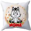 Puzzletee Cuscino Bambino Animali - NOME PERSONALIZZATO - Zebra - Animali Simpatici - Cuscini 40X40 CM - Bambino - Idee Regalo