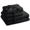 AmeliaHome Set di Asciugamani Nero 2 Asciugamani 50x100 cm e 2 Teli Doccia 70x140 cm 100% Cotone Qualità Assorbente Amari