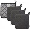 Minkabo Thstheaven Set di 4 presine per cucina, resistenti al calore 550℉, 20CM*20CM, grigio scuro