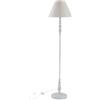 DiKasa Lampada da Terra Classica con Paralume in Tessuto Beige e Base in Metallo Grigio, Design Elegante e Minimal per Soggiorno Camera da Letto e Angolo Lettura 38x154 cm