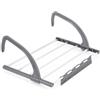 topolenashop Stendibiancheria da Balcone 50x32 cm - Stendino Esterno con Bracci Regolabili - Appendi Biancheria con Clip per Calzini, Uso Interno Esterno, Colore Casuale Grigio/Nero | 2406980