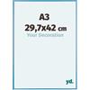 yd. Cornice A3 29.7x42 cm Blu Acciaio - Cornice in Alluminio Kent | Your Decoration, Vetro acrilico antiriflesso, Montaggio a parete, Adatta per foto, poster o puzzle, Made in Holland
