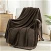 Exclusivo Mezcla Coperta in Pile, Marrone, Jacquard Goffrato, Morbida