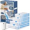 BoxLegend Sacchetti Sottovuoto, 14 Pezzi, 3XL+ 3L+ 4M+ 4S Sacchetti Sottovuoto da Viaggio Sottovuoto, Riutilizzabili, per Vestiti, Copriletti, Biancheria da Letto, Cuscini, 1 Pompa USB