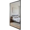 THEROSE Specchio industriale spogliatoio, Specchio Alluminio, Specchio Finestra, 160 x 80 cm, Specchio Parete, Specchio tester (nero)