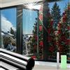 DIFIT Pellicola Specchio Oscurante per Finestre Pellicola per Vetri Finestre Anti-UV Riflettente Controllo del Calore Pellicola Finestra Privacy Adatta per Casa Ufficio（Nero-argento，44.3x200cm）