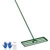 VEVOR Rastrello Livellatore per Prato da Giardinaggio 91 x 25 cm Manico Acciaio Lunghezza 198 cm, Rastrello Livellatore per Giardino Campi da Golf Sabbia Terreno Compost Piastra in Lega di Alluminio