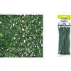 Tenax Siepe Artificiale Con Foglie 3D Su Traliccio Estensibile In Salice, 200 x 4 x 100 Cm, Verde & Fix-Tie plastica, Fascette Fissaggio, Verde, 1 X 0.1 X 20 cm